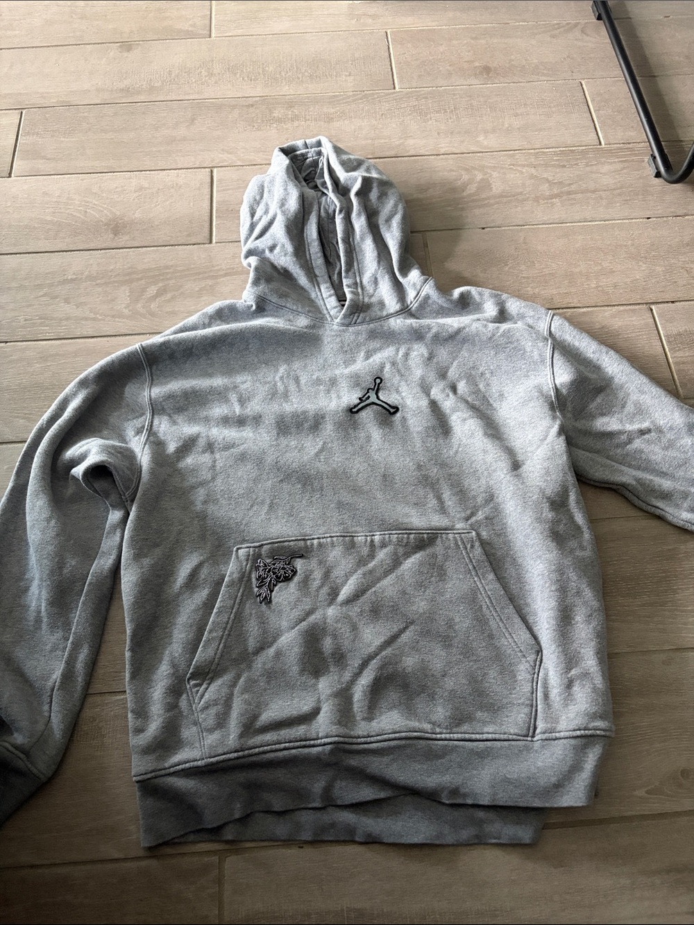 Jordan Gray Pullover Hoodie with Jumpman Patch